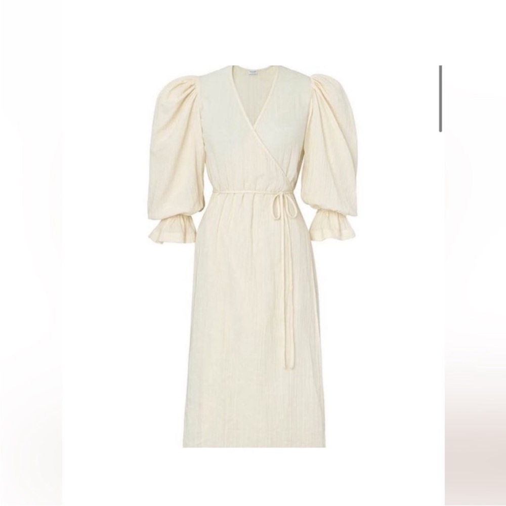 RHODE Cream Wrap Dress